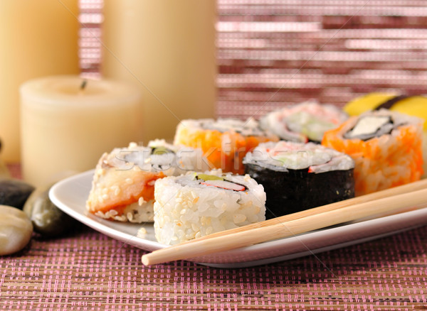 Stockfoto: Sushi · vis · rijst · vers
