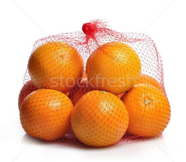 Sinaasappelen zak witte oranje dessert plastic Stockfoto © saddako2