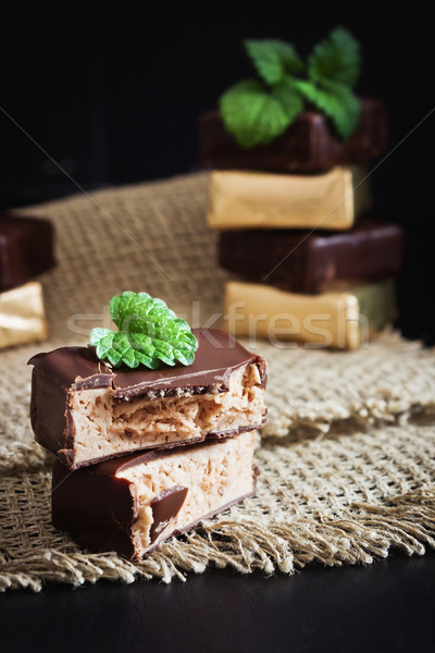 Czekolady czarny słodkie żywności Zdjęcia stock © saharosa