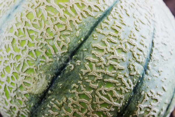 A rayas melón primer plano mesa de madera frutas hortalizas Foto stock © saharosa