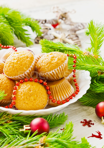 Foto stock: Navidad · tortas · decoraciones · árbol · alimentos · invierno