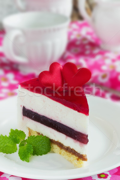 Peça bolo cortar tabela refeição Foto stock © saharosa