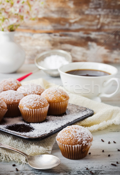 доброе утро Sweet зубов Кубок кофе Сток-фото © saharosa