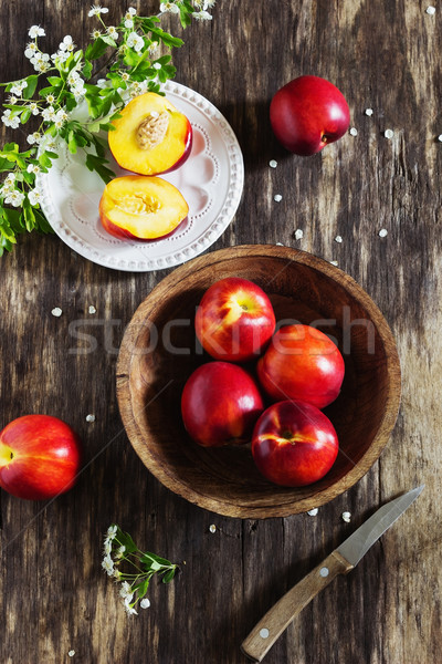 érett lédús öreg fából készült egészség diéta Stock fotó © saharosa