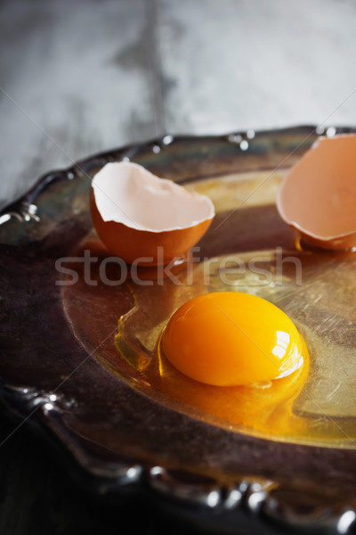 Egg yolk and shell  Stock photo © saharosa