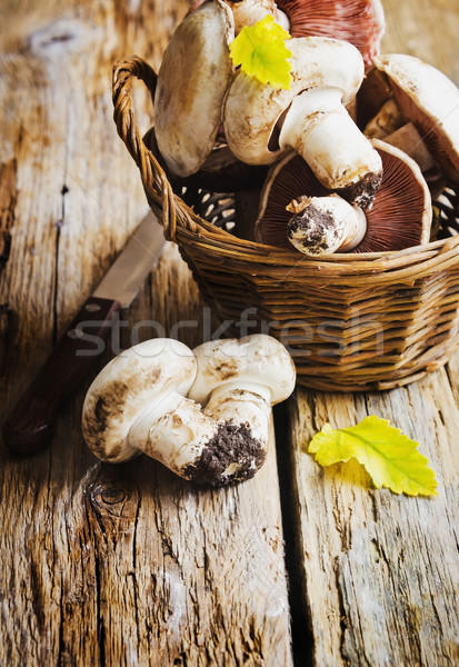 fresh mushrooms  Stock photo © saharosa