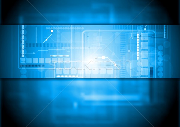 Vector gradiente diseno tecnología marco Foto stock © saicle