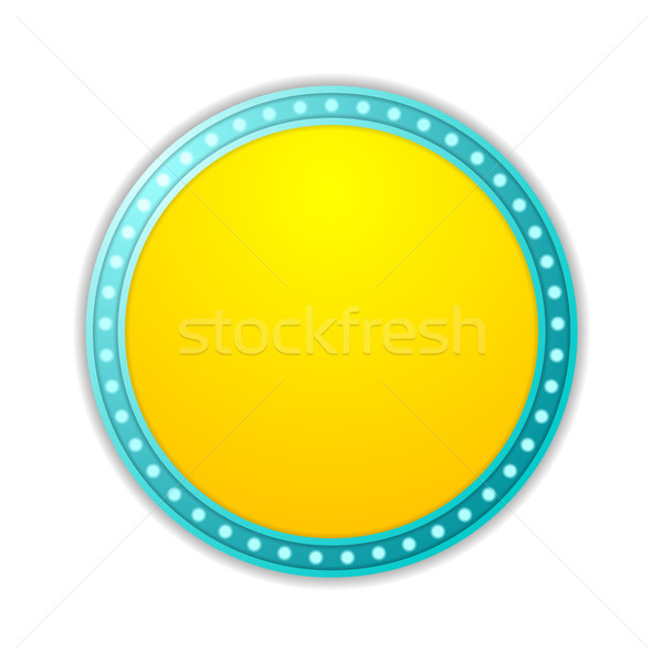 Shining yellow circle retro light banner Stock photo © saicle