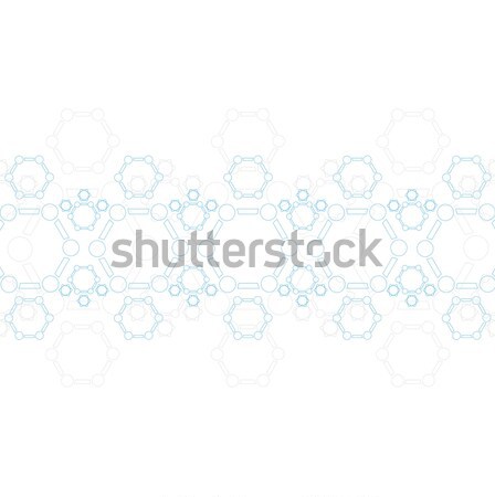 Abstract blue molecule structure. Medical background Stock photo © saicle