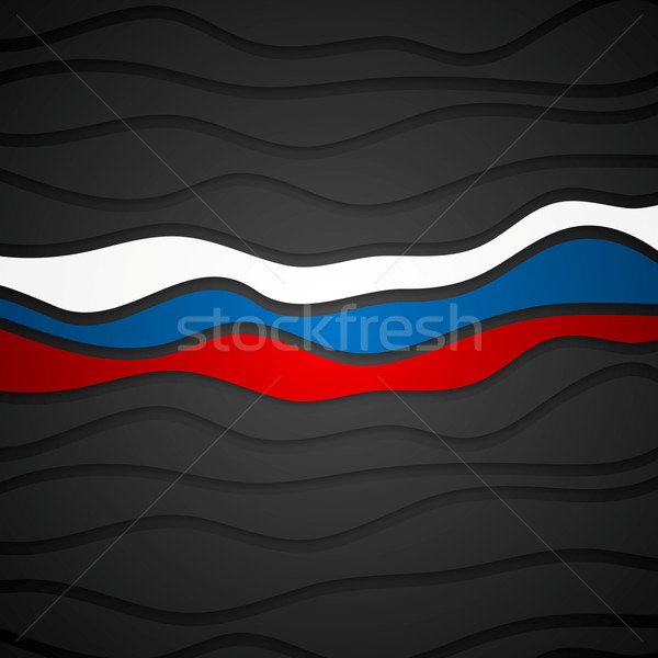 Corporate wavy bright abstract background. Russian flag colors Stock photo © saicle