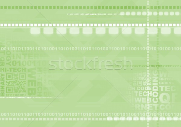 Técnica brillante vector verde diseno tecnología Foto stock © saicle