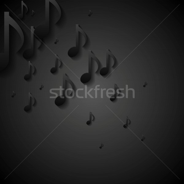 Stock photo: Abstract black music background