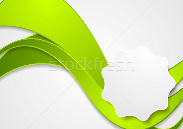 ストックフォト: 明るい · 緑 · 波状の · 企業 · ベクトル · デザイン