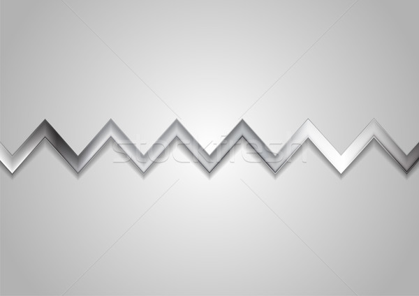 Abstract metallic zig zag stripe background Stock photo © saicle