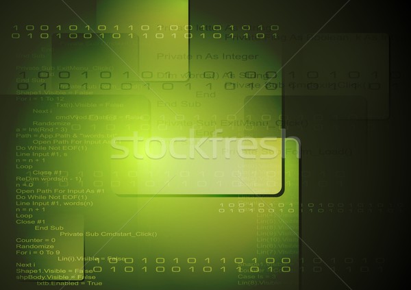 [[stock_photo]]: Vecteur · technologie · programme · code · sombre