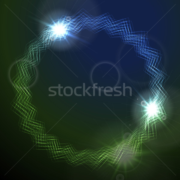 Glowing vector round lines design Stock photo © saicle
