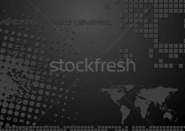Dunkel abstrakten Tech Vektor Design Business Stock foto © saicle