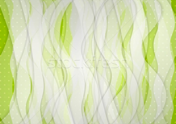 Abstrato verde branco ondulado modelo textura Foto stock © saicle