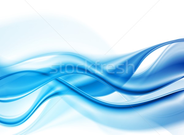 Vector blue smooth waves Stock photo © saicle