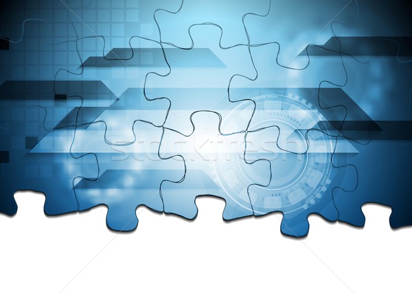 Hi-tech puzzle vector background Stock photo © saicle