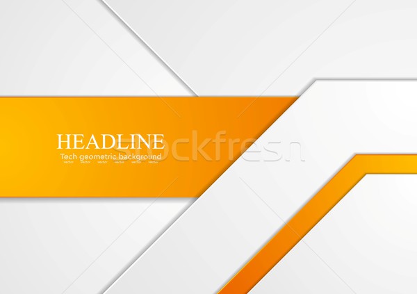 Abstract tech corporate vector materiaal oranje Stockfoto © saicle