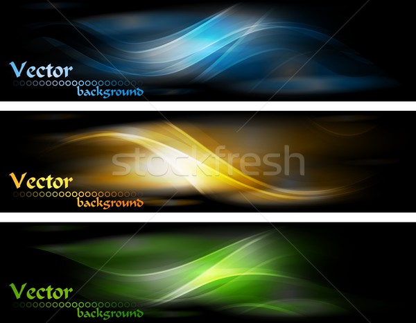 Abstract glowing banners collection Stock photo © saicle