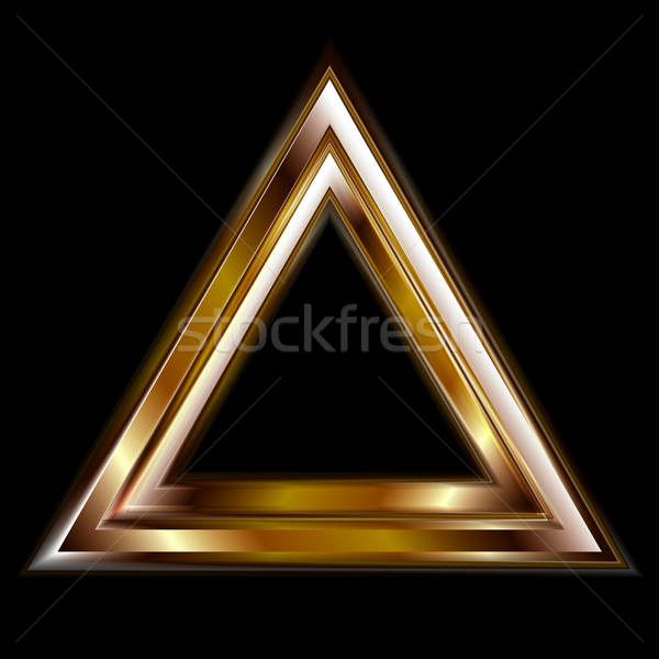 Streszczenie wektora trójkąt logo Zdjęcia stock © saicle