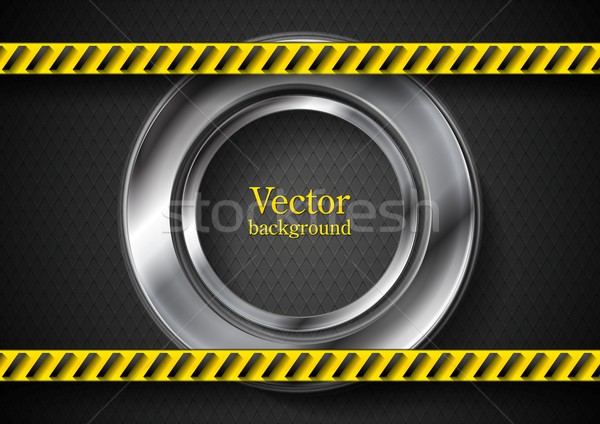 Abstract tech background with danger tape Stock photo © saicle