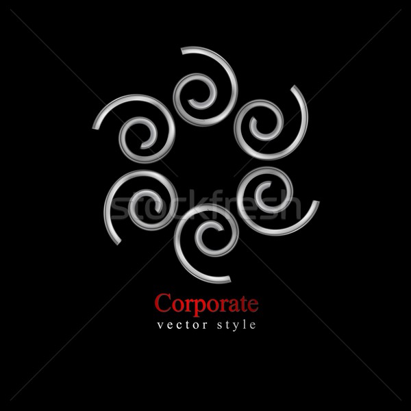 Metallic logo Element Vektor Business abstrakten Stock foto © saicle