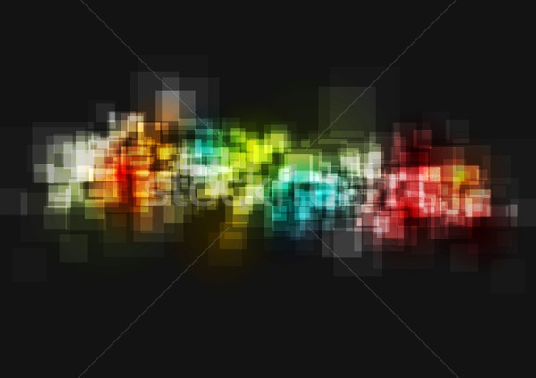 Sötét fényes tech absztrakt vektor terv Stock fotó © saicle