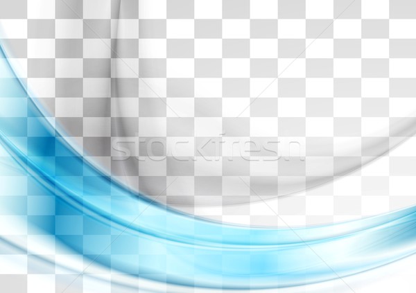 Résumé bleu transparent vecteur vagues élégante Photo stock © saicle