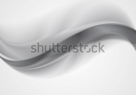 Grey silver smooth waves abstract background Stock photo © saicle