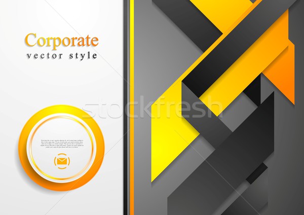 Stock photo: Abstract corporate tech flyer design