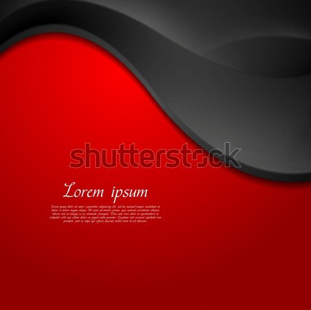 Stockfoto: Rood · zwarte · contrast · golvend · textuur · abstract