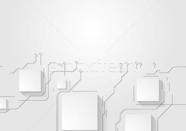 Stockfoto: Grijs · circuit · board · pleinen · vector · ontwerp · textuur