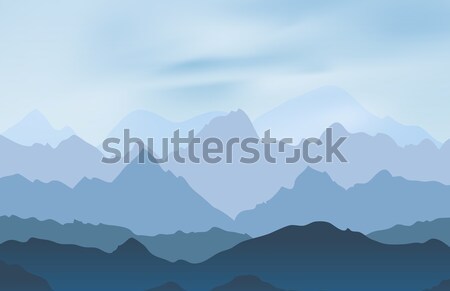 Stock photo: Nature landscape with mountain peaks