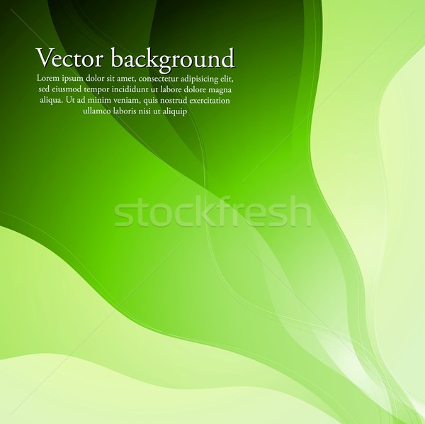 Bright green waves design. Vector background eps 10 Stock photo © saicle