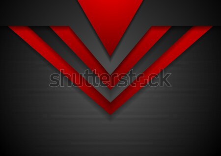 Noir rouge géométrique contraste tech entreprise Photo stock © saicle