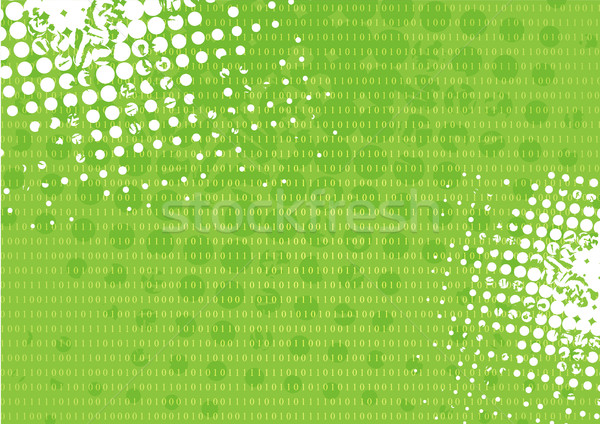 Tech grunge green binary system background Stock photo © saicle
