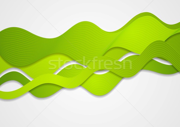 Ondulado brilhante verde ondas vetor textura Foto stock © saicle