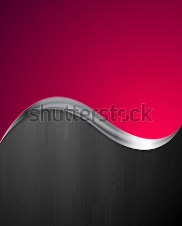 Bíbor absztrakt fém hullám vektor terv Stock fotó © saicle