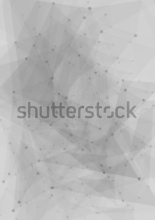 Abstract tech grey polygonal design Stock photo © saicle