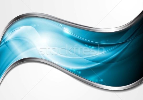Foto stock: Colorido · azul · vector · olas · brillante · ondulado