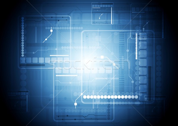 Hellen Tech Vektor Design abstrakten Technologie Stock foto © saicle