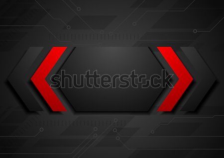 Contrast red black geometric abstract background Stock photo © saicle