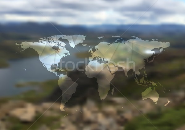 Сток-фото: Мир · карта · расплывчатый · пейзаж · вектора · дизайна · текстуры