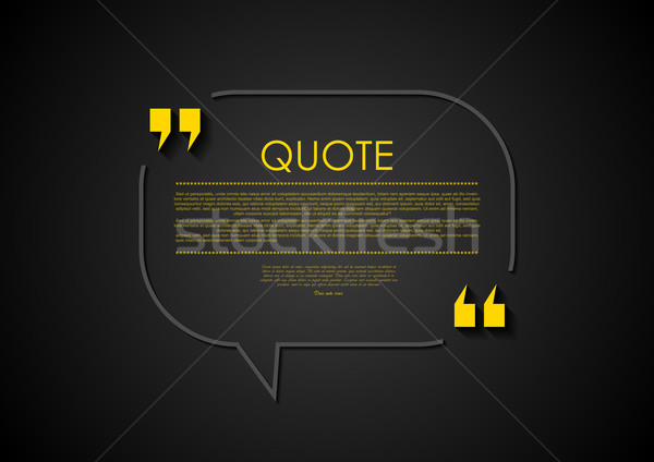 Stock photo: Quote speech bubble abstract design