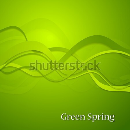 Verde primavera onde vettore abstract texture Foto d'archivio © saicle