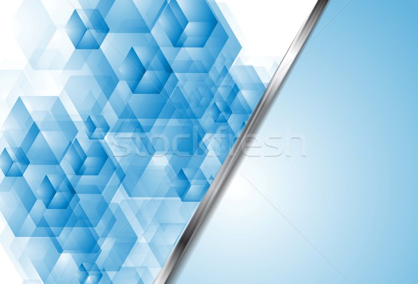 Brillante azul tecnología vector fondo resumen Foto stock © saicle