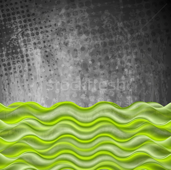 Verde grunge ondulado vetor abstrato projeto Foto stock © saicle